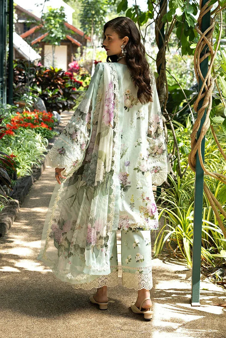 Picture of Elaf - Signature Florals Whispers Collection - ESA-4B MINT MEADOW - Unstitched - Available at Raja Sahib