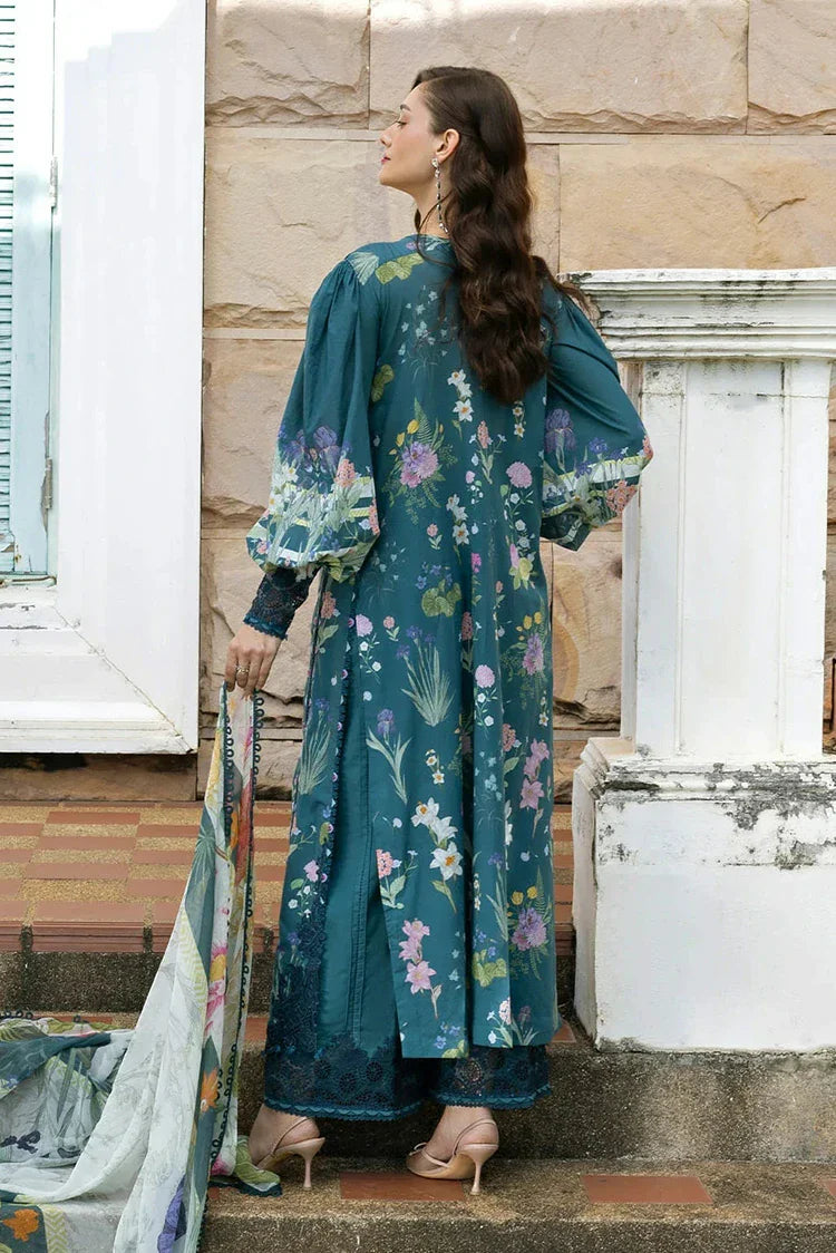 Picture of Elaf - Signature Florals Whispers Collection - ESA-5A OCEANA VEIL - Unstitched - Available at Raja Sahib