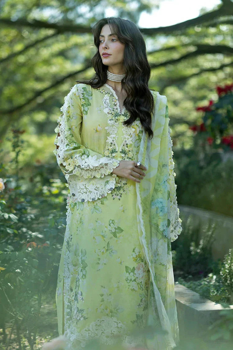 Picture of Elaf - Signature Florals Whispers Collection - ESA-7A IVORY SEASON - Unstitched - Available at Raja Sahib