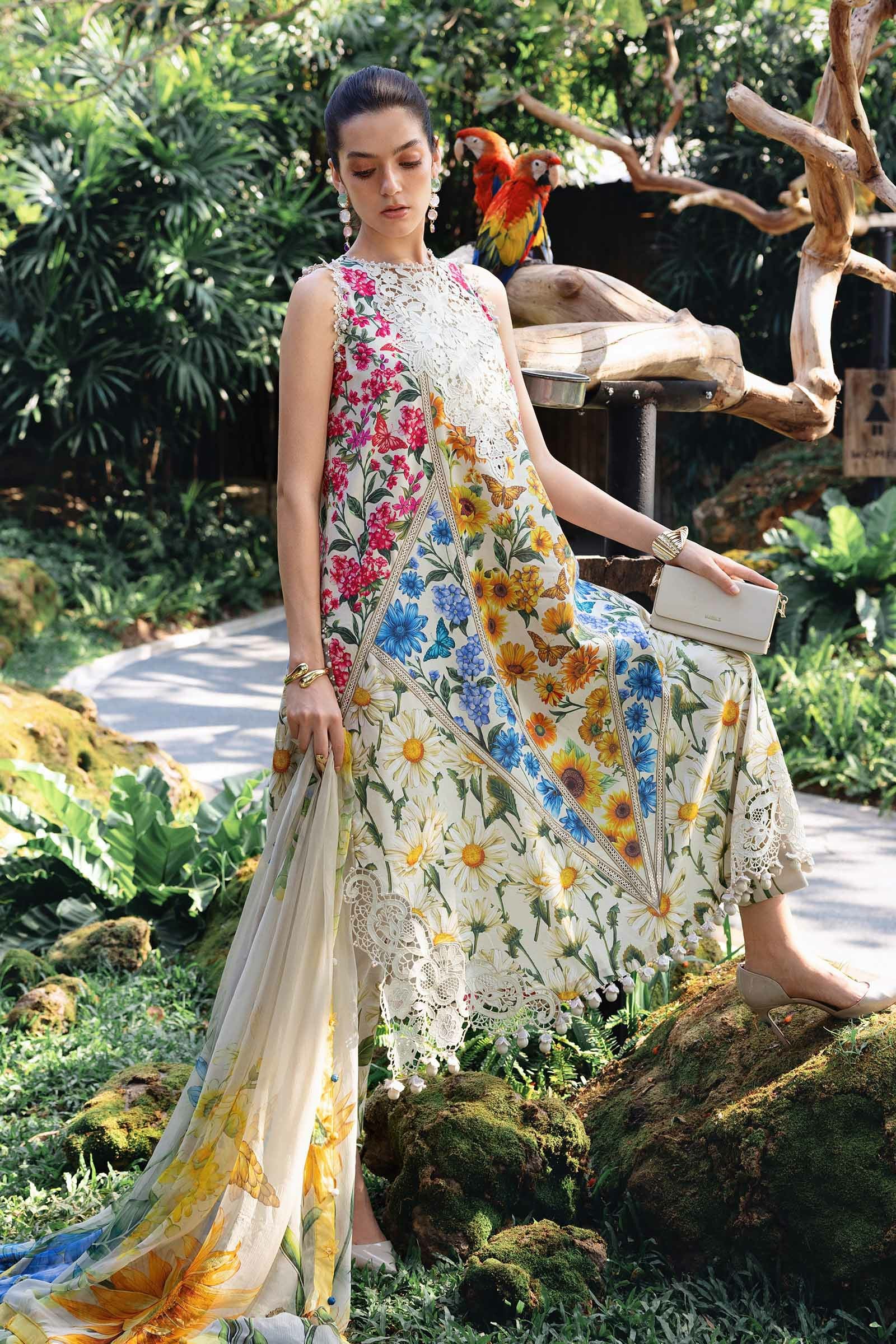 Picture of Maria B - Safari Scape M Prints Summer Collection - Design-10A - Unstitched - Available at Raja Sahib