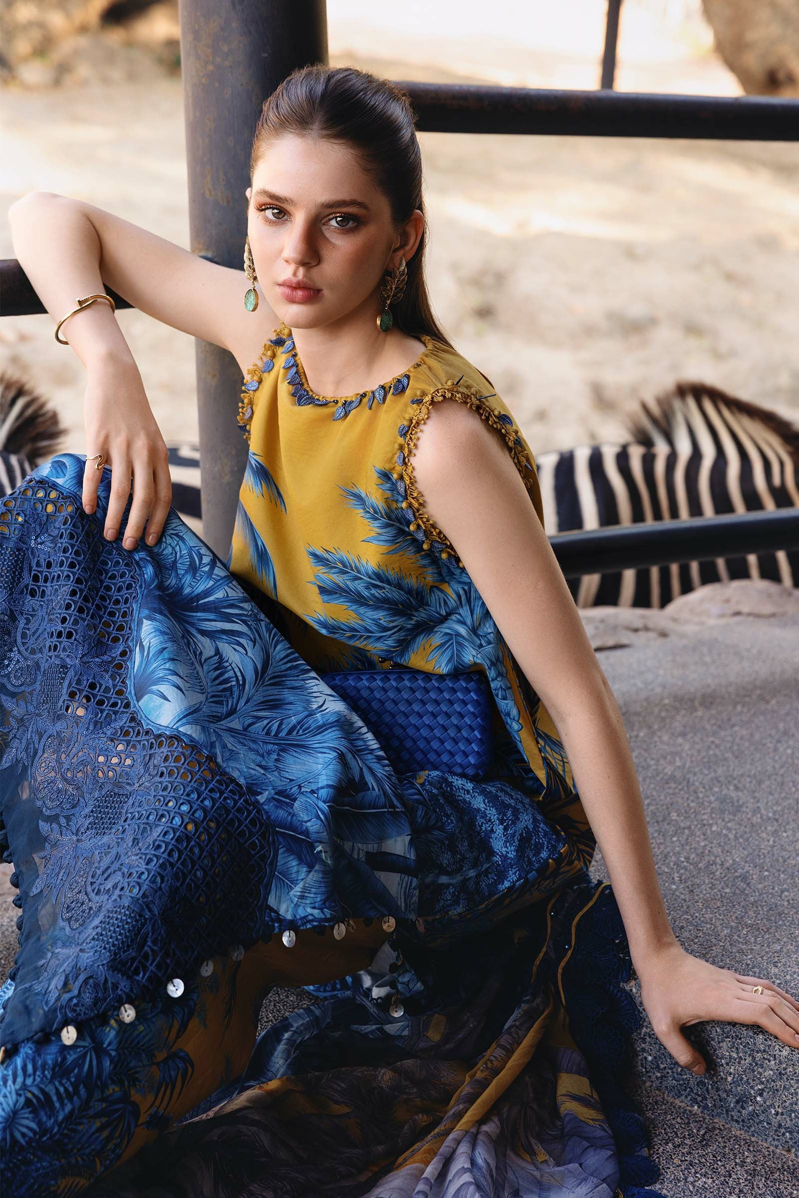 Picture of Maria B - Safari Scape M Prints Summer Collection - Design-11A - Unstitched - Available at Raja Sahib