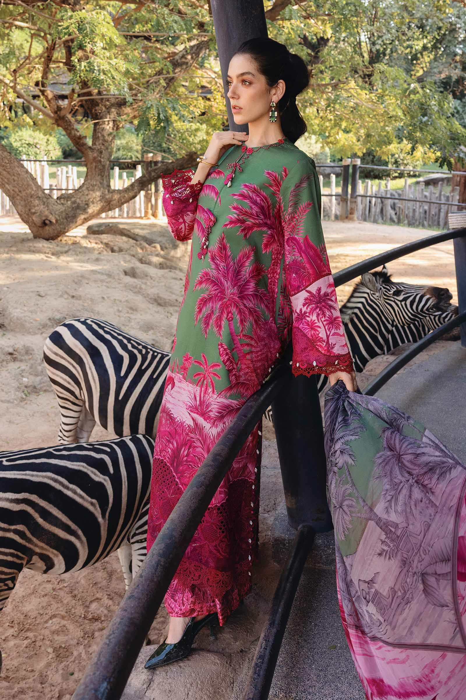 Picture of Maria B - Safari Scape M Prints Summer Collection - Design-11B - Unstitched - Available at Raja Sahib