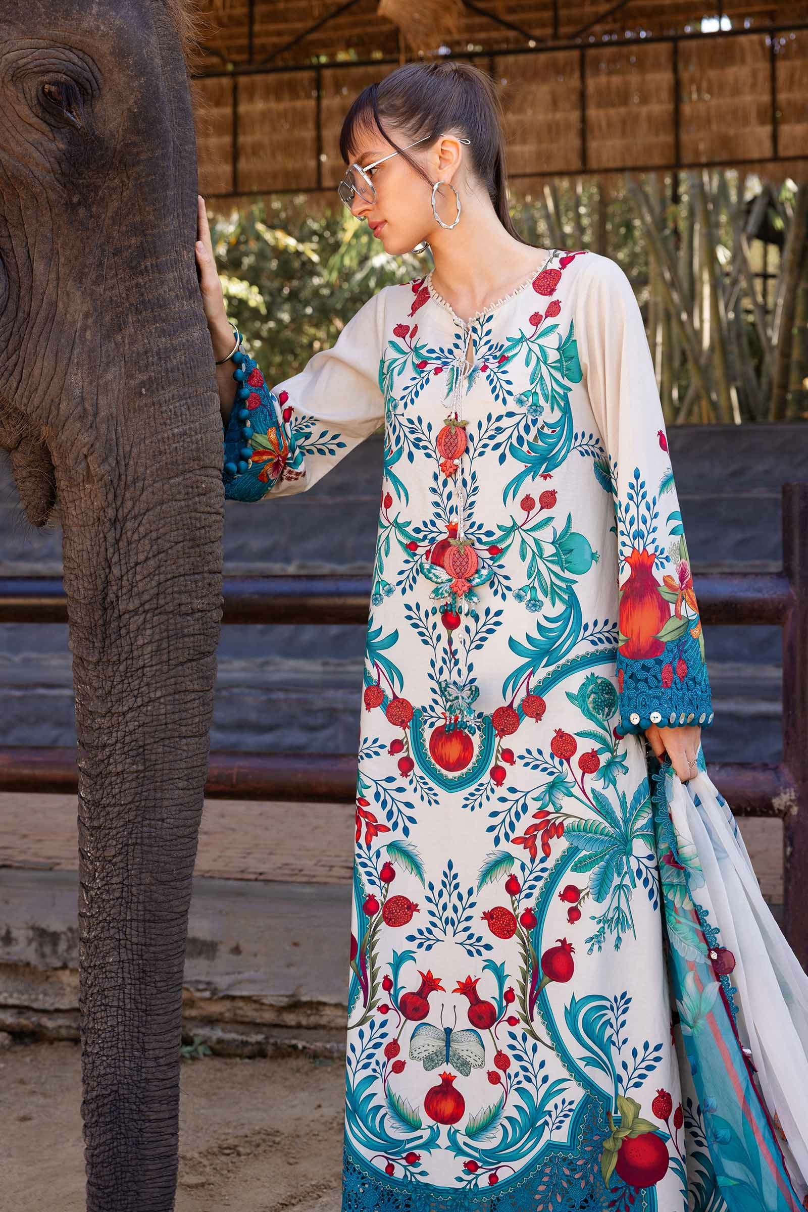 Picture of Maria B - Safari Scape M Prints Summer Collection - Design-12A - Unstitched - Available at Raja Sahib