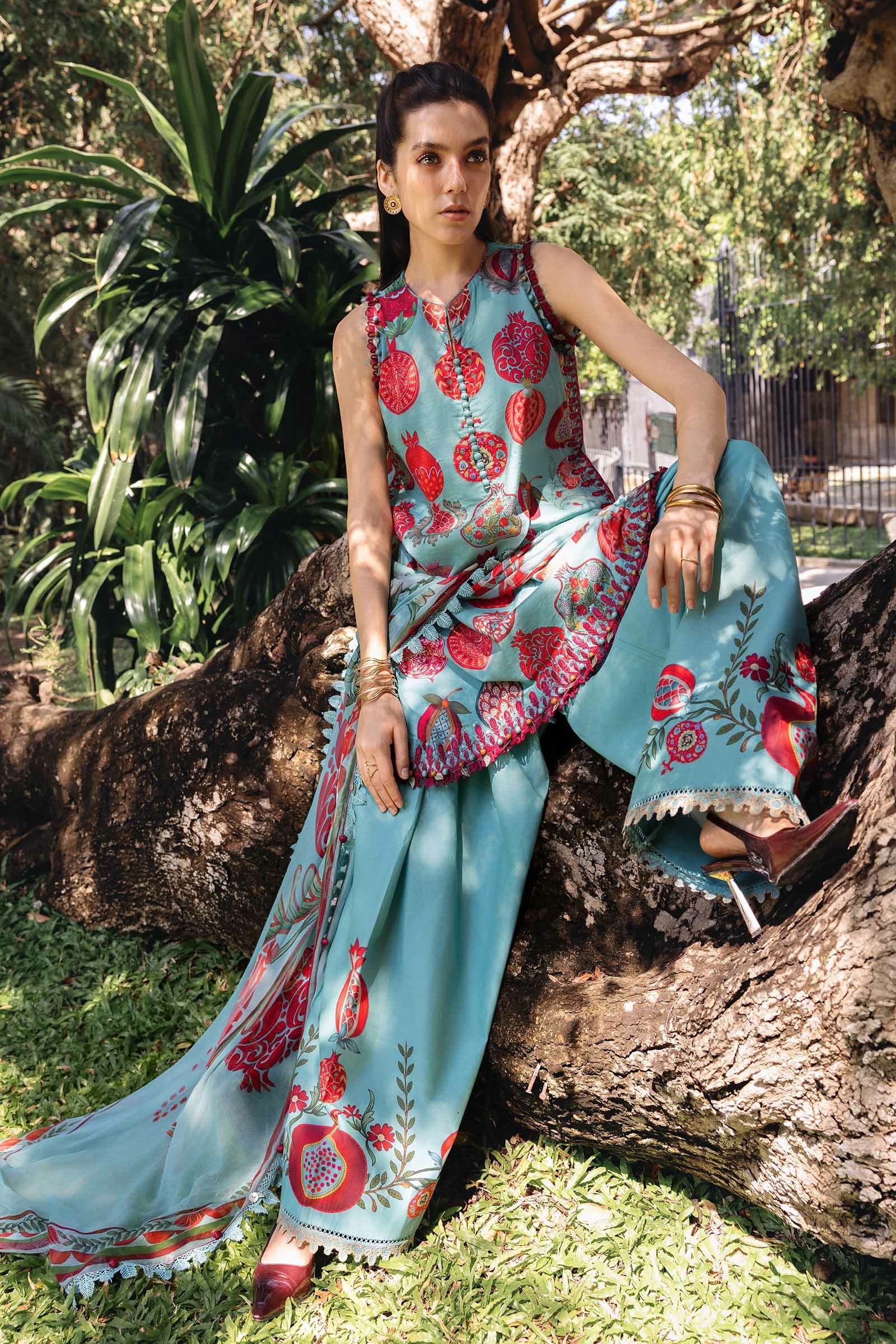 Picture of Maria B - Safari Scape M Prints Summer Collection - Design-3B - Unstitched - Available at Raja Sahib