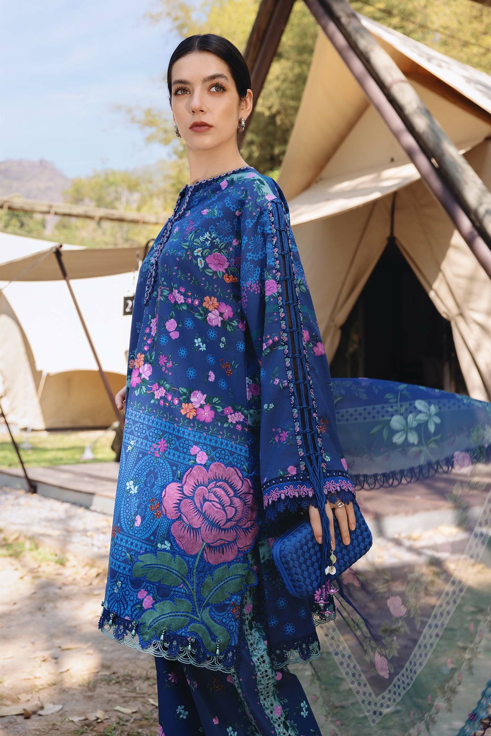 Picture of Maria B - Safari Scape M Prints Summer Collection - Design-4B - Unstitched - Available at Raja Sahib