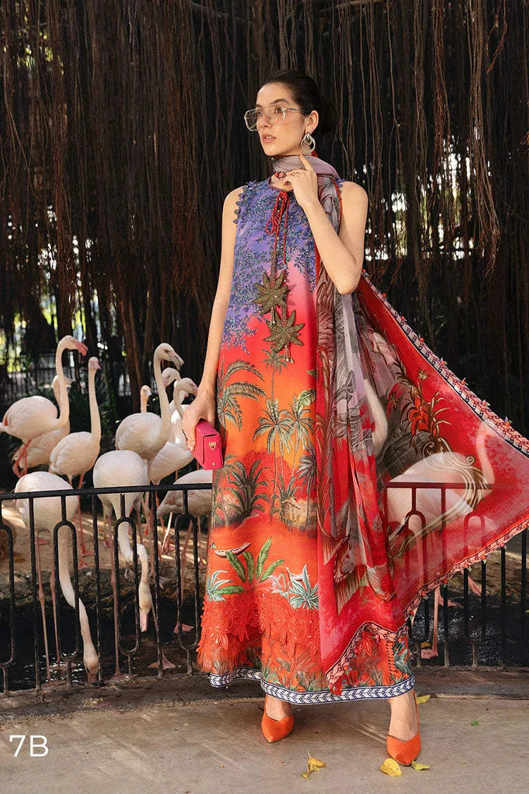 Picture of Maria B - Safari Scape M Prints Summer Collection - Design-7B - Unstitched - Available at Raja Sahib