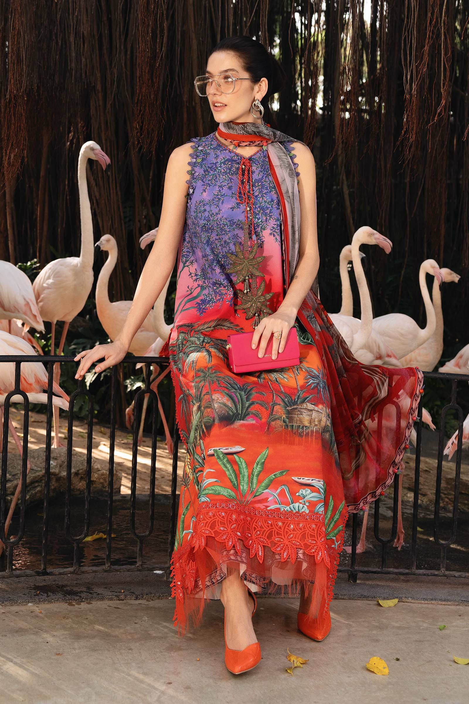 Picture of Maria B - Safari Scape M Prints Summer Collection - Design-7B - Unstitched - Available at Raja Sahib