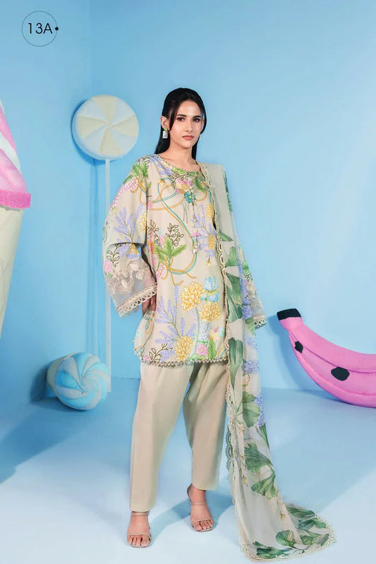 Picture of Maria B - M Basics Spring Summer Edition Vol 1 - Design-13A - Unstitched - Available at Raja Sahib