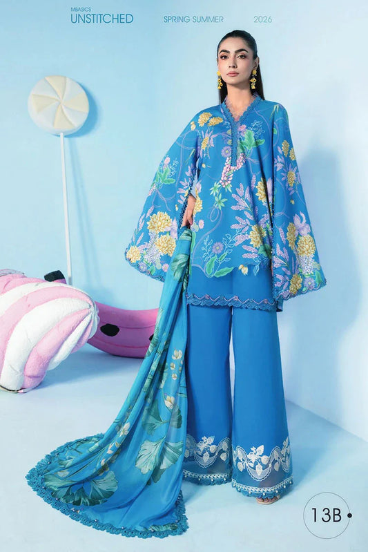 Picture of Maria B - M Basics Spring Summer Edition Vol 1 - Design-13B - Unstitched - Available at Raja Sahib