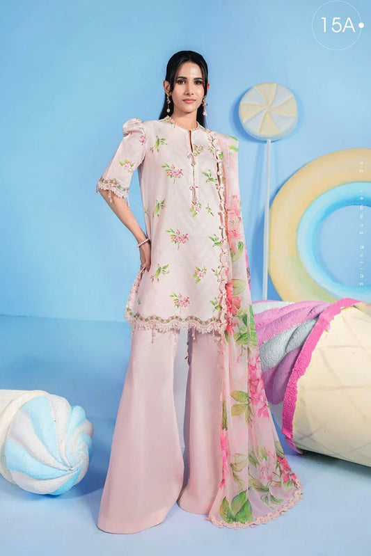 Picture of Maria B - M Basics Spring Summer Edition Vol 1 - Design-15A - Unstitched - Available at Raja Sahib