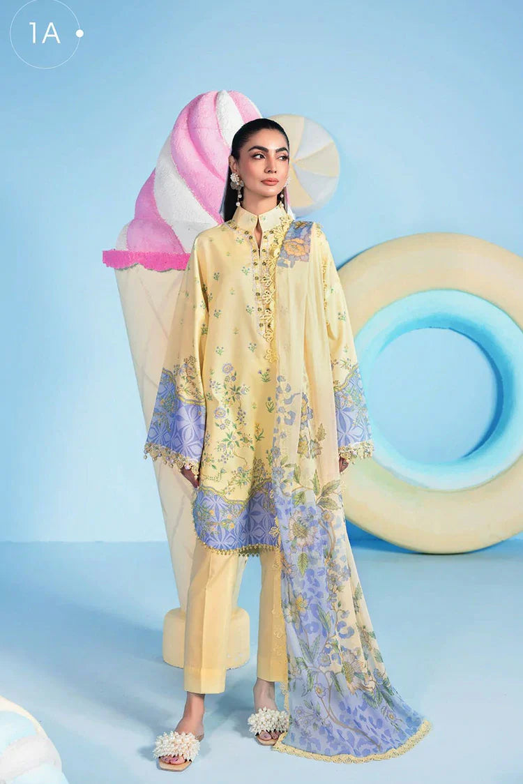 Picture of Maria B - M Basics Spring Summer Edition Vol 1 - Design-1A - Unstitched - Available at Raja Sahib
