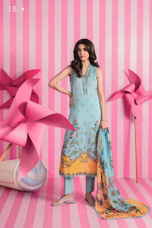 Picture of Maria B - M Basics Spring Summer Edition Vol 1 - Design-1B - Unstitched - Available at Raja Sahib