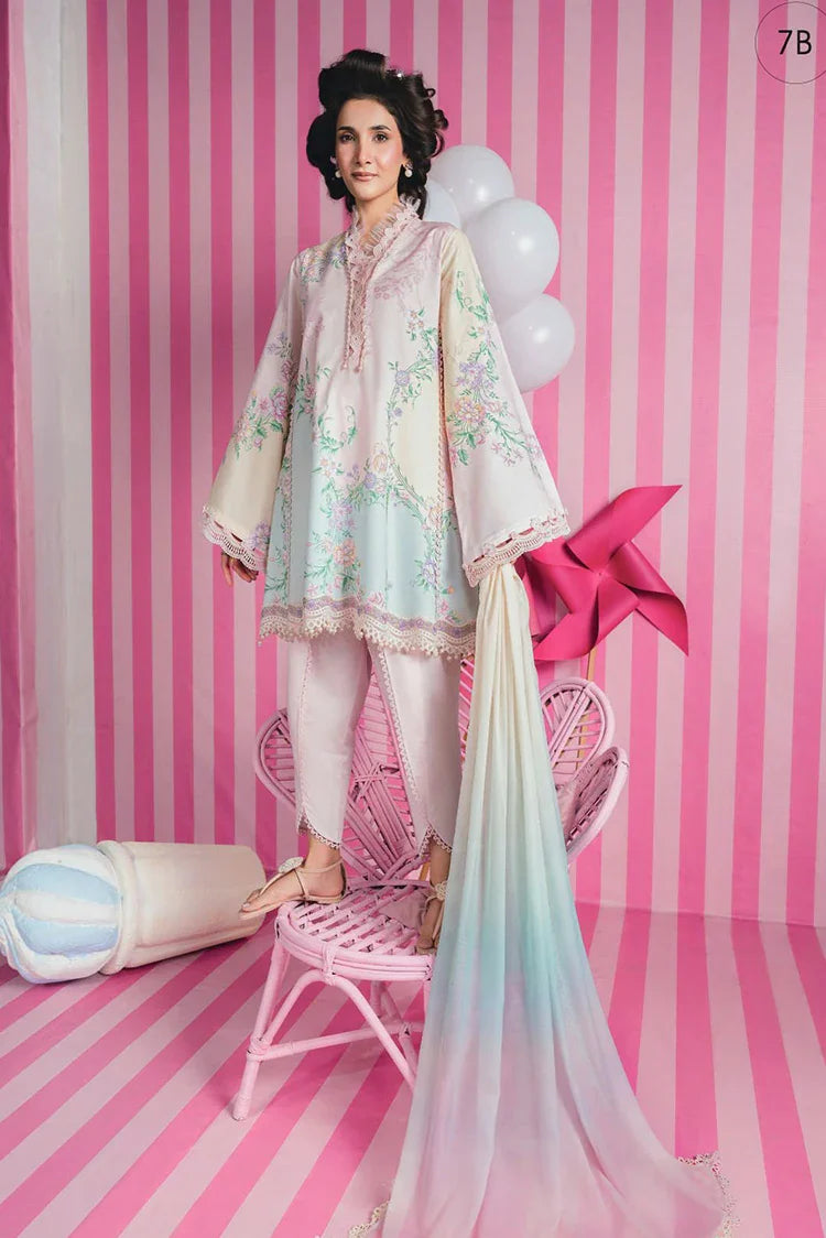Picture of Maria B - M Basics Spring Summer Edition Vol 1 - Design-7B - Unstitched - Available at Raja Sahib