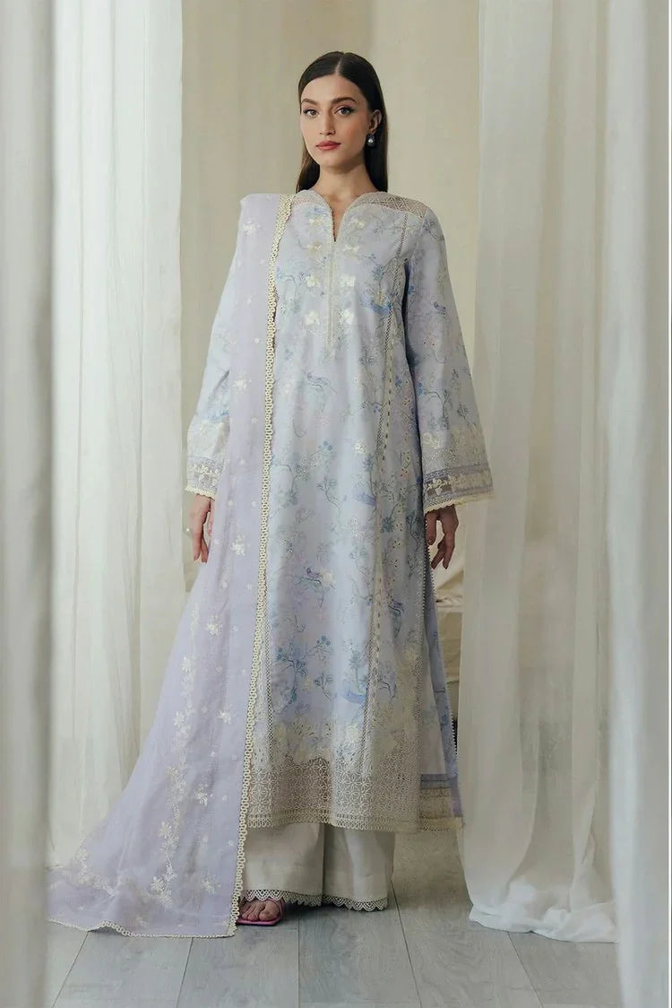 Picture of Afrozeh - Daybreak Summer Lawn Collection - 1144-Dovemist - Unstitched - Available at Raja Sahib