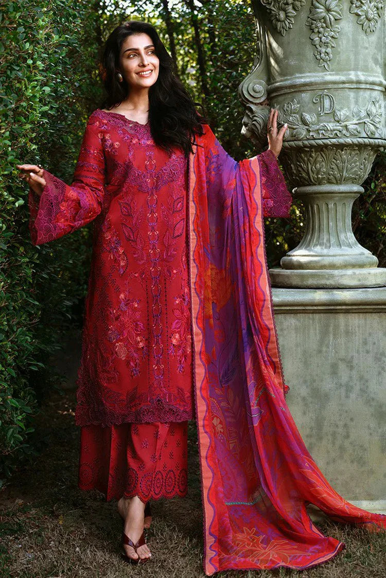 Picture of Mushq - A Moi Held by Love Luxury Lawn - 11U-Falling Petals - Unstitched - Available at Raja Sahib