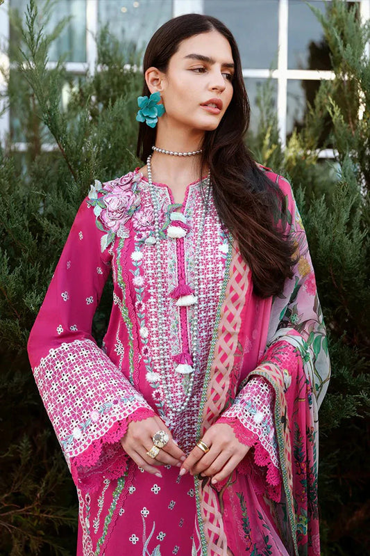 Picture of Mushq - A Moi Held by Love Luxury Lawn - 12U-Blushing Rose - Unstitched - Available at Raja Sahib