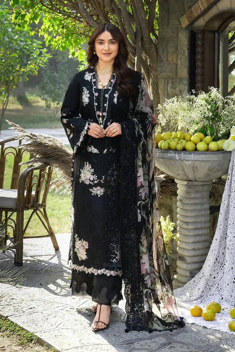 Picture of Elaf - Luxury Lawn - ELY-2B MIDNIGHT BLOSSOM - Unstitched - Available at Raja Sahib