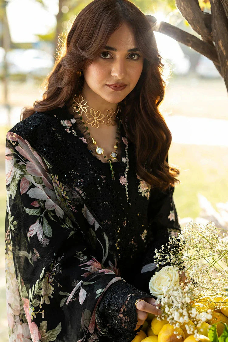 Picture of Elaf - Luxury Lawn - ELY-2B MIDNIGHT BLOSSOM - Unstitched - Available at Raja Sahib