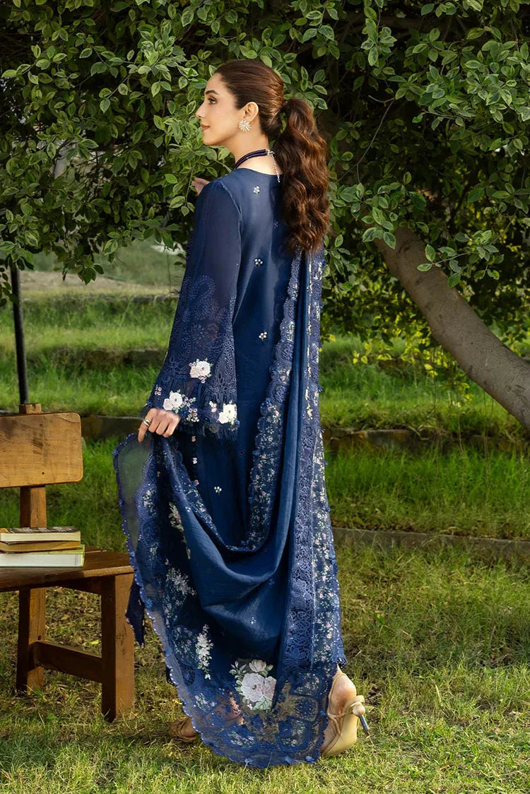 Picture of Elaf - Luxury Lawn - ELY-4B BLUE BELLE - Unstitched - Available at Raja Sahib