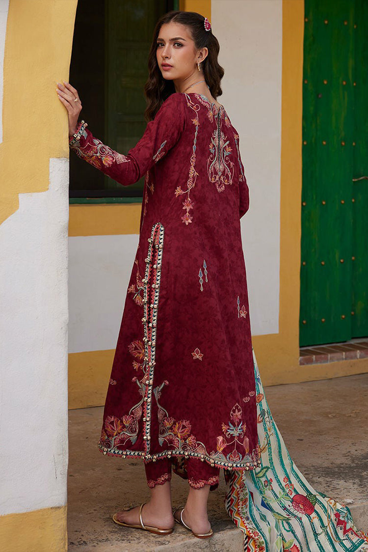 Picture of Farah Talib Aziz - Luv Duv Luxury Lawn Collection - FTA-02 Sofia Scarlet - Unstitched - Available at Raja Sahib