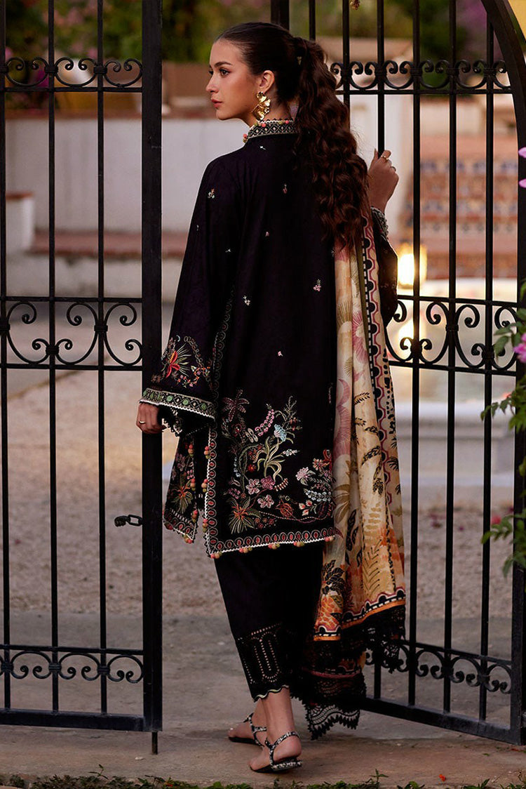 Picture of Farah Talib Aziz - Luv Duv Luxury Lawn Collection - FTA-03 Blanca Black - Unstitched - Available at Raja Sahib