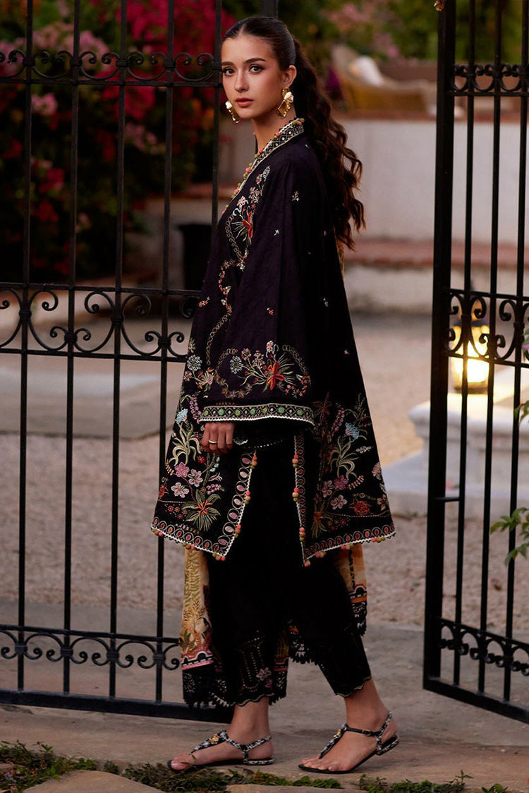 Picture of Farah Talib Aziz - Luv Duv Luxury Lawn Collection - FTA-03 Blanca Black - Unstitched - Available at Raja Sahib