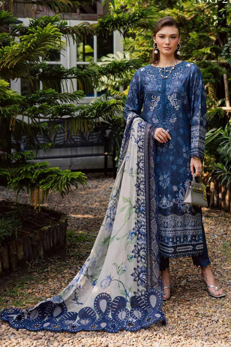 Nureh - Gardenia Embroidered and Printed Lawn Collection Vol 1 - NSG-213 - Unstitched