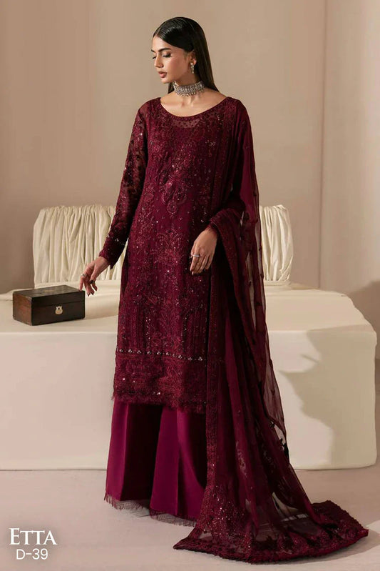 Gulaal - Ayla Luxury Chiffon - D39-Etta - Unstitched