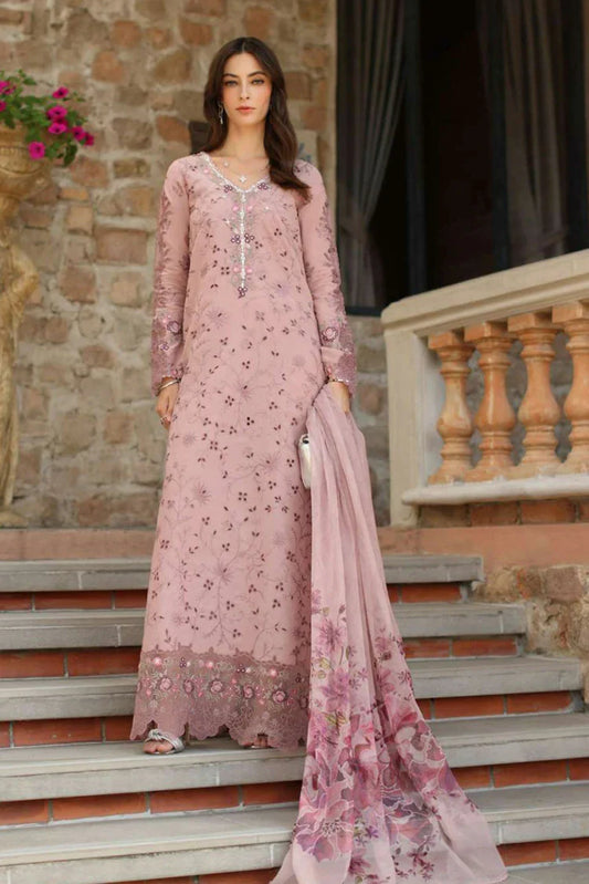 Picture of Noor by Saadia Asad - Noor Luxury Eid Handwork Schiffli Laserkari - D1B-Sorina - Unstitched - Available at Raja Sahib