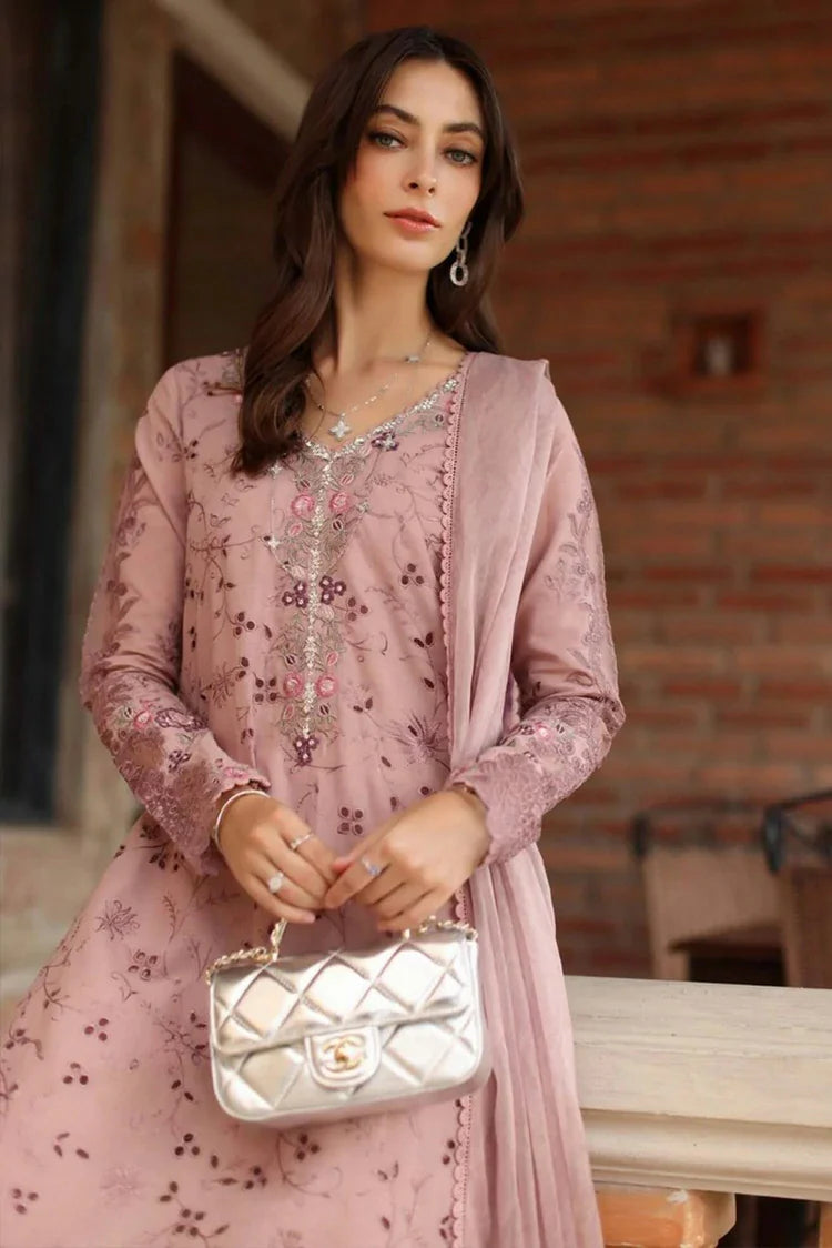 Picture of Noor by Saadia Asad - Noor Luxury Eid Handwork Schiffli Laserkari - D1B-Sorina - Unstitched - Available at Raja Sahib