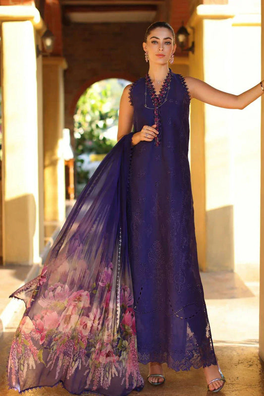 Picture of Noor by Saadia Asad - Noor Luxury Eid Handwork Schiffli Laserkari - D2A-Aloura - Unstitched - Available at Raja Sahib