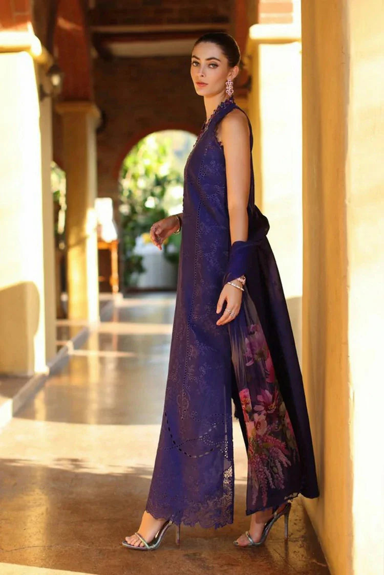 Picture of Noor by Saadia Asad - Noor Luxury Eid Handwork Schiffli Laserkari - D2A-Aloura - Unstitched - Available at Raja Sahib