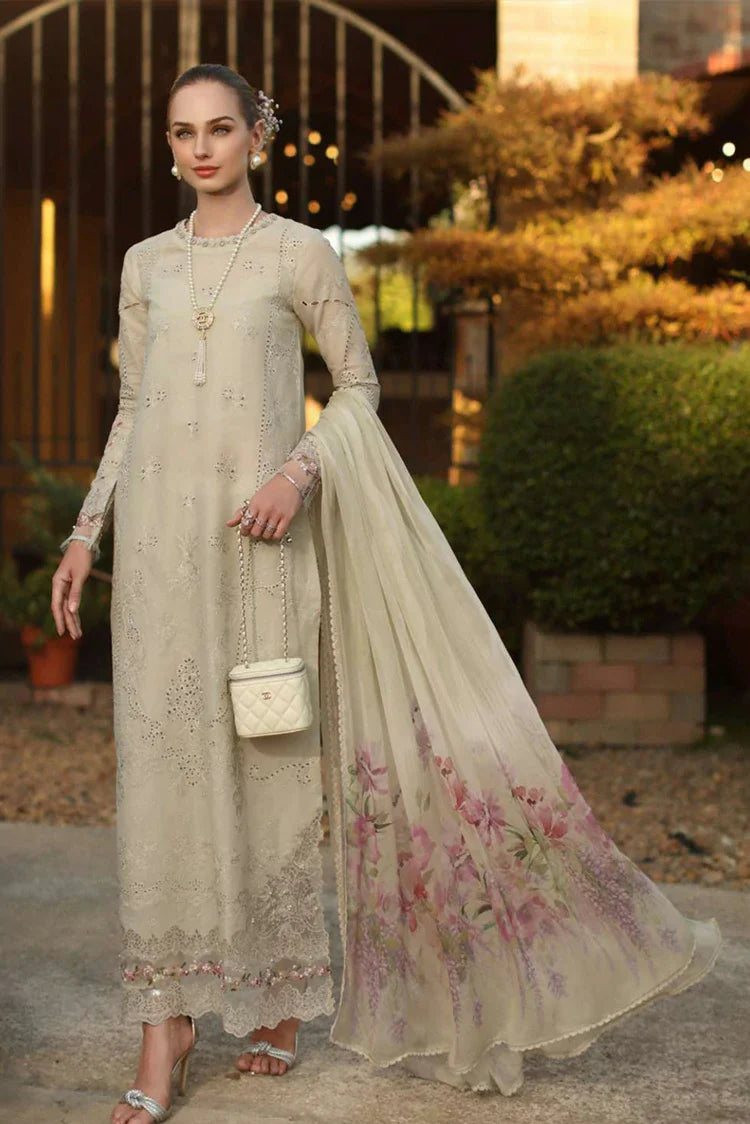 Picture of Noor by Saadia Asad - Noor Luxury Eid Handwork Schiffli Laserkari - D2B-Aloura - Unstitched - Available at Raja Sahib