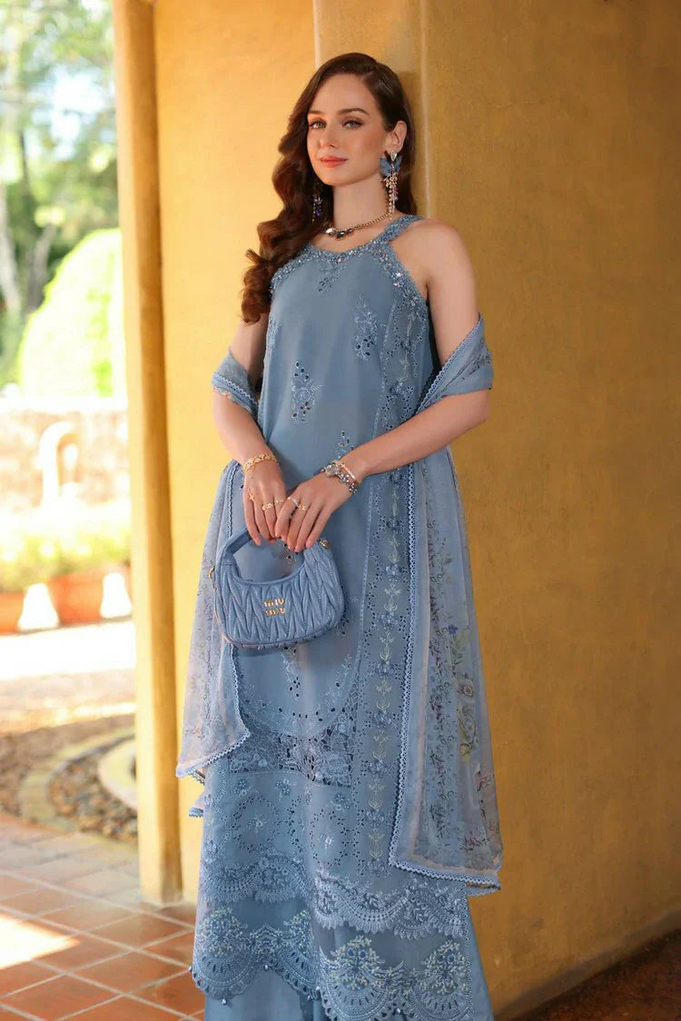 Picture of Noor by Saadia Asad - Noor Luxury Eid Handwork Schiffli Laserkari - D3A-Mirelle - Unstitched - Available at Raja Sahib