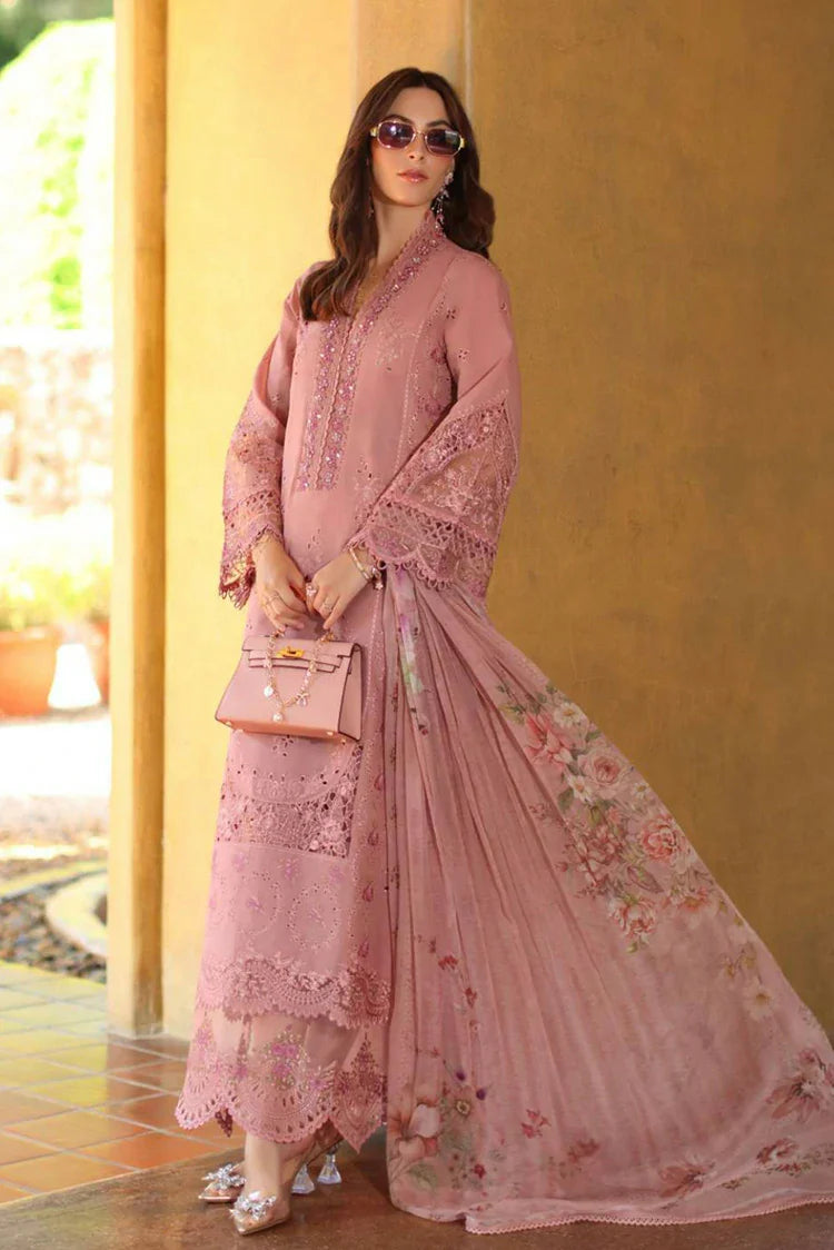 Picture of Noor by Saadia Asad - Noor Luxury Eid Handwork Schiffli Laserkari - D3B-Mirelle - Unstitched - Available at Raja Sahib