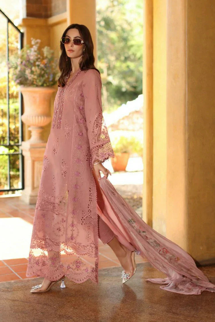 Picture of Noor by Saadia Asad - Noor Luxury Eid Handwork Schiffli Laserkari - D3B-Mirelle - Unstitched - Available at Raja Sahib