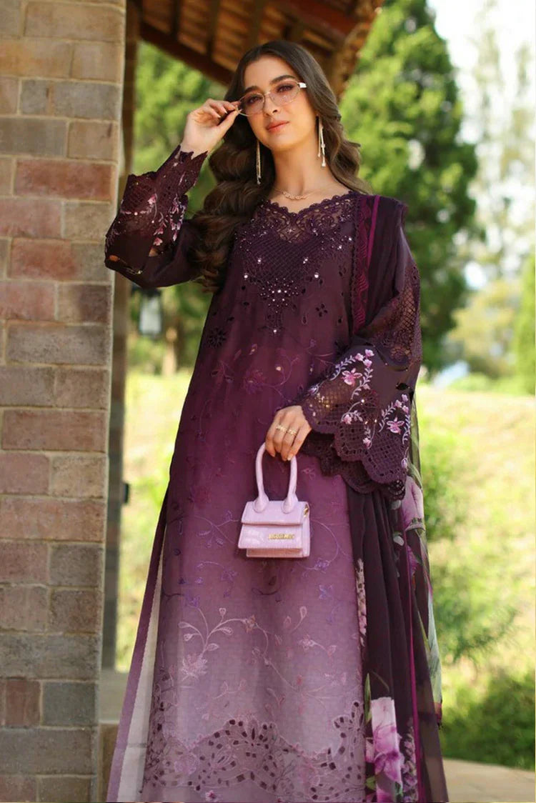Picture of Noor by Saadia Asad - Noor Luxury Eid Handwork Schiffli Laserkari - D4B-Seraphine - Unstitched - Available at Raja Sahib