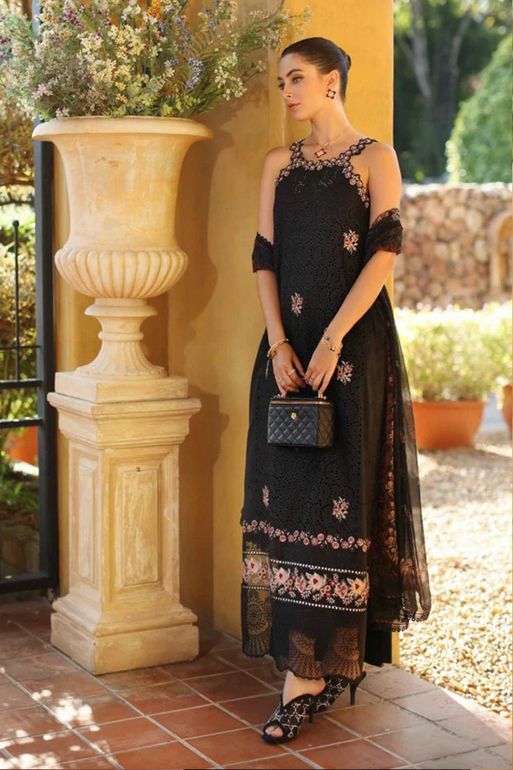 Picture of Noor by Saadia Asad - Noor Luxury Eid Handwork Schiffli Laserkari - D5B-Lunaria - Unstitched - Available at Raja Sahib