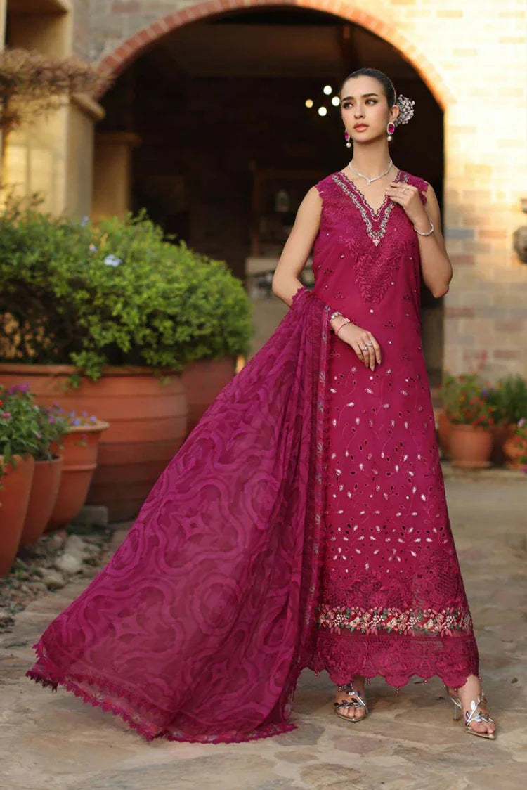 Picture of Noor by Saadia Asad - Noor Luxury Eid Handwork Schiffli Laserkari - D6A-Zelina - Unstitched - Available at Raja Sahib