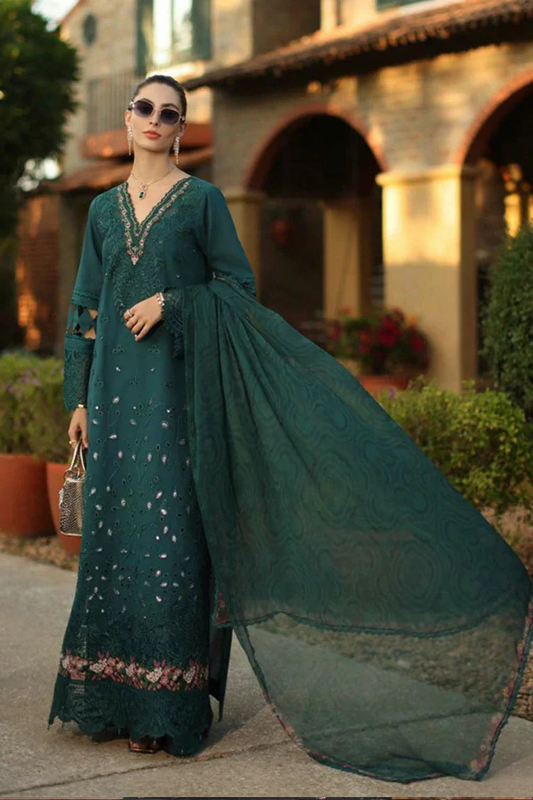 Picture of Noor by Saadia Asad - Noor Luxury Eid Handwork Schiffli Laserkari - D6B-Zelina - Unstitched - Available at Raja Sahib