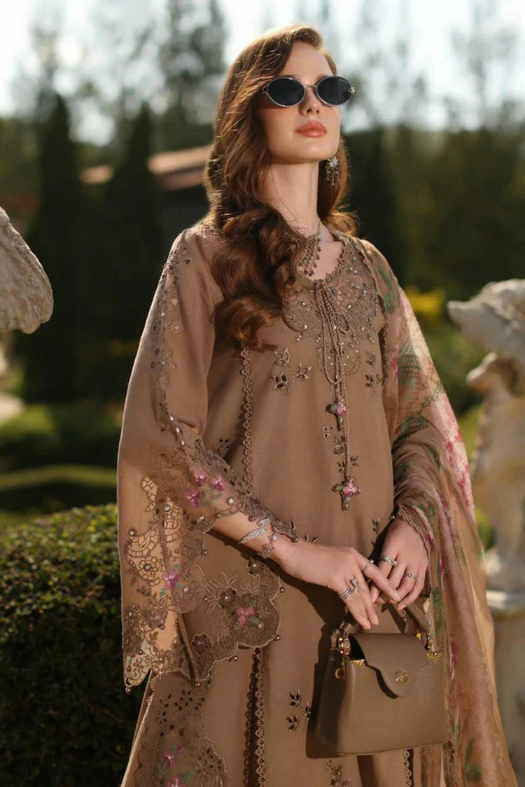 Picture of Noor by Saadia Asad - Noor Luxury Eid Handwork Schiffli Laserkari - D8A-Selene - Unstitched - Available at Raja Sahib