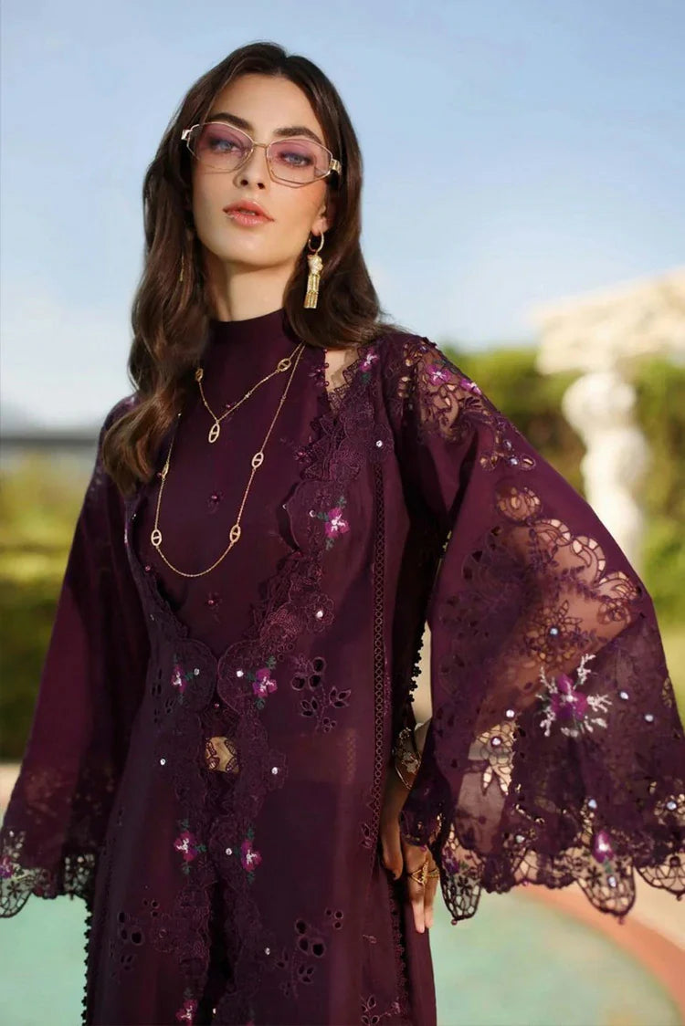 Picture of Noor by Saadia Asad - Noor Luxury Eid Handwork Schiffli Laserkari - D8B-Selene - Unstitched - Available at Raja Sahib