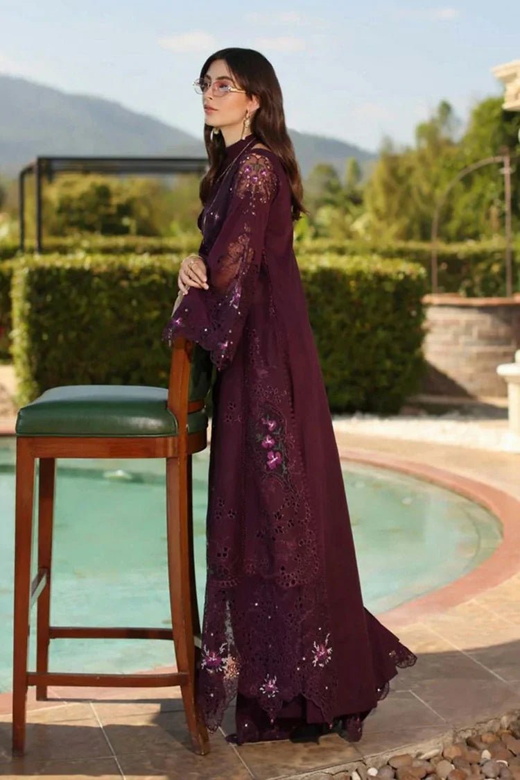 Picture of Noor by Saadia Asad - Noor Luxury Eid Handwork Schiffli Laserkari - D8B-Selene - Unstitched - Available at Raja Sahib