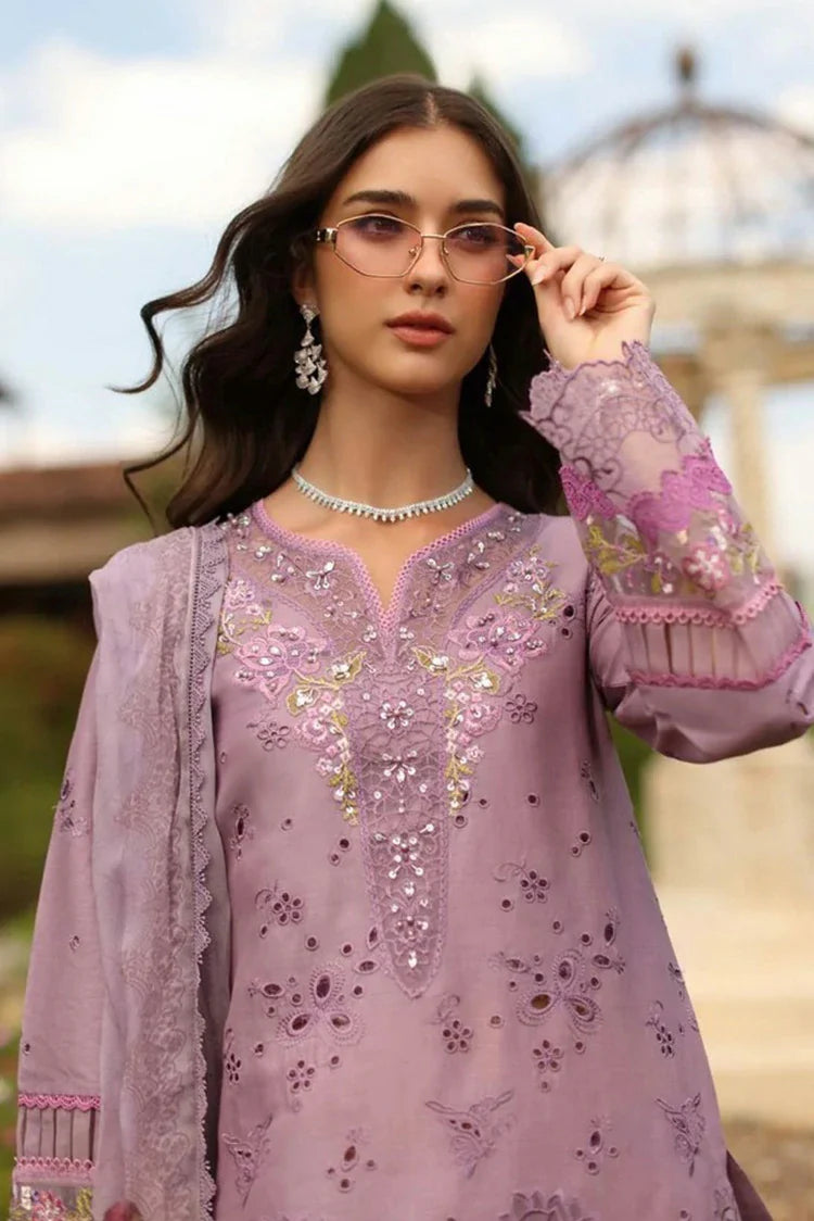 Picture of Noor by Saadia Asad - Noor Luxury Eid Handwork Schiffli Laserkari - D9A-Velisse - Unstitched - Available at Raja Sahib