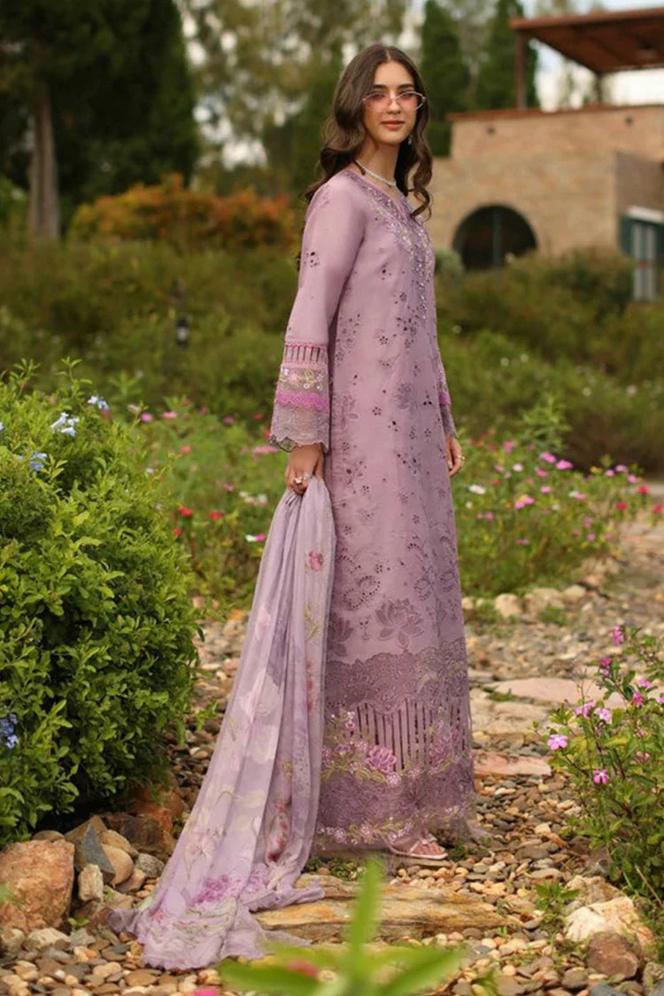 Picture of Noor by Saadia Asad - Noor Luxury Eid Handwork Schiffli Laserkari - D9A-Velisse - Unstitched - Available at Raja Sahib