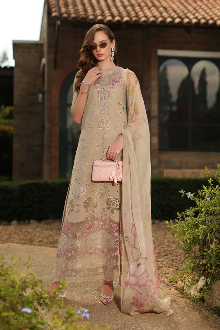 Picture of Noor by Saadia Asad - Noor Luxury Eid Handwork Schiffli Laserkari - D9B-Velisse - Unstitched - Available at Raja Sahib