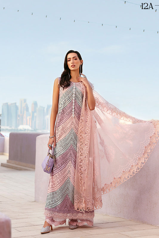 Picture of Maria B - Timeless Elegance Luxury Lawn - Design-12B - Unstitched - Available at Raja Sahib