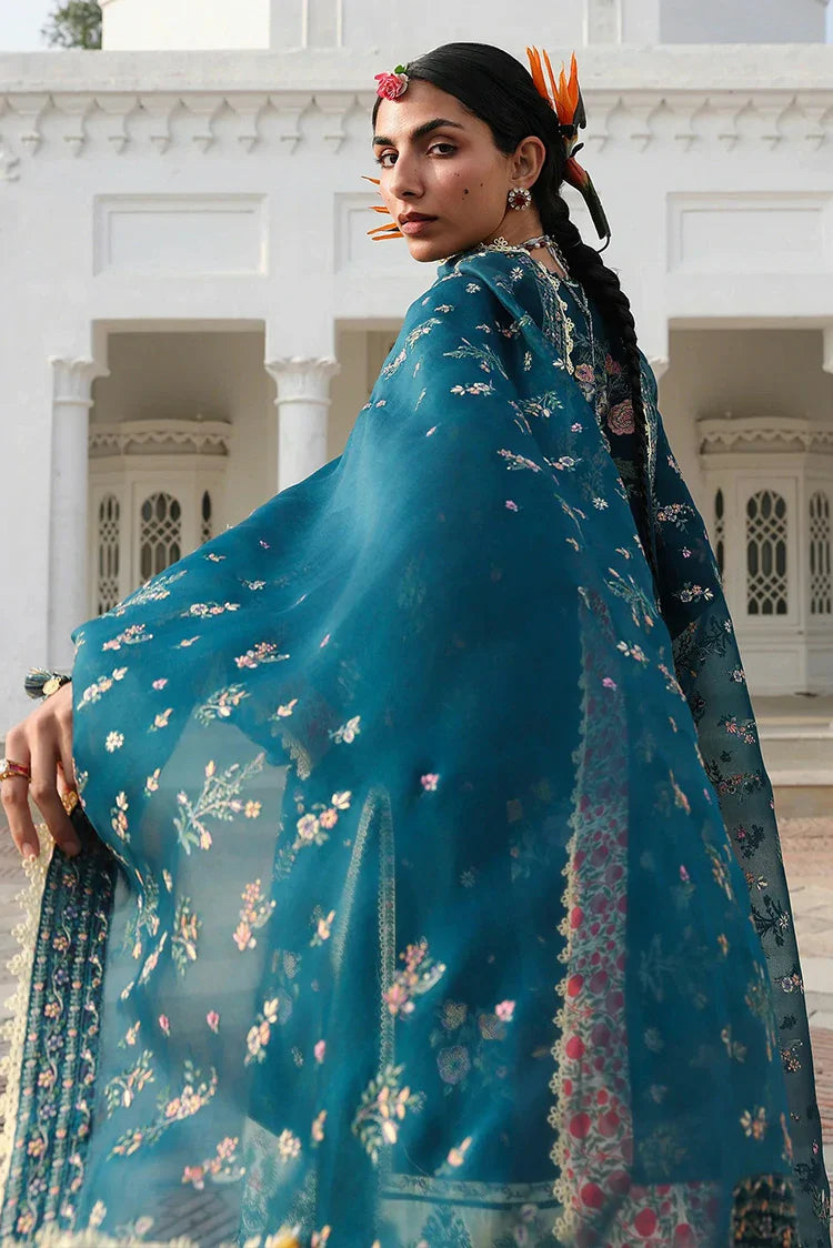 Picture of Hussain Rehar - Kala Bagh Luxury Lawn Eid Edit - D-94-Azraq - Unstitched - Available at Raja Sahib