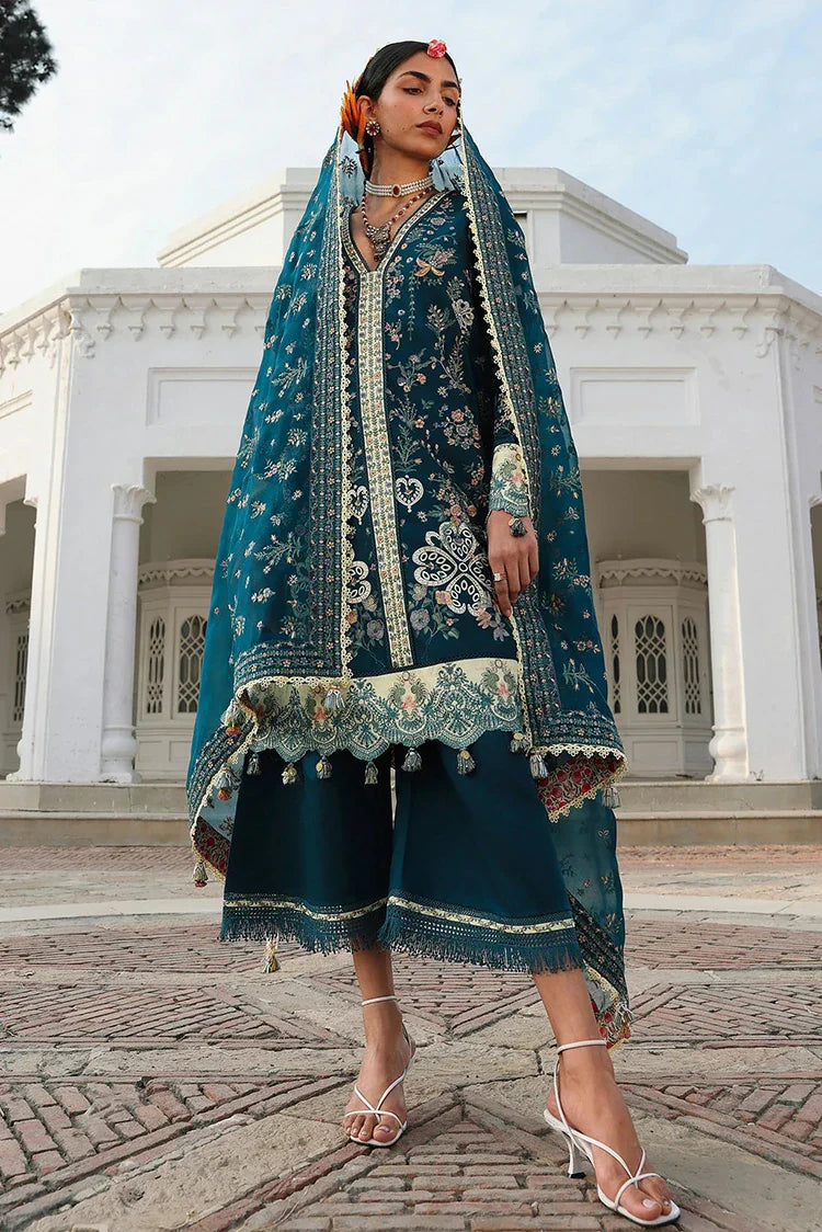 Picture of Hussain Rehar - Kala Bagh Luxury Lawn Eid Edit - D-94-Azraq - Unstitched - Available at Raja Sahib