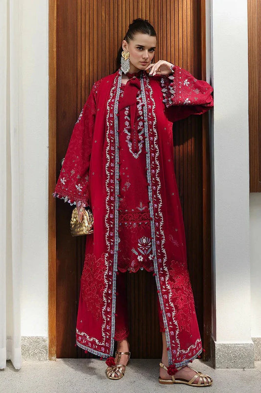 Qalamkar - Chikankari Eid Edit - CM-03 RUBY - Unstitched